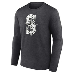 Seattle Mariners Personalized Monochrome Name & Number Long Sleeve T-Shirt | MLB Sale