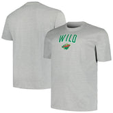 Minnesota Wild Profile Big & Tall Arch Over Logo T-Shirt On Sale