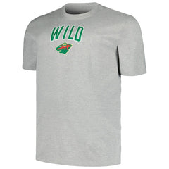 Minnesota Wild Profile Big & Tall Arch Over Logo T-Shirt On Sale