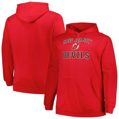 New Jersey Devils Profile Big & Tall Arch Over Logo Pullover Hoodie Sale