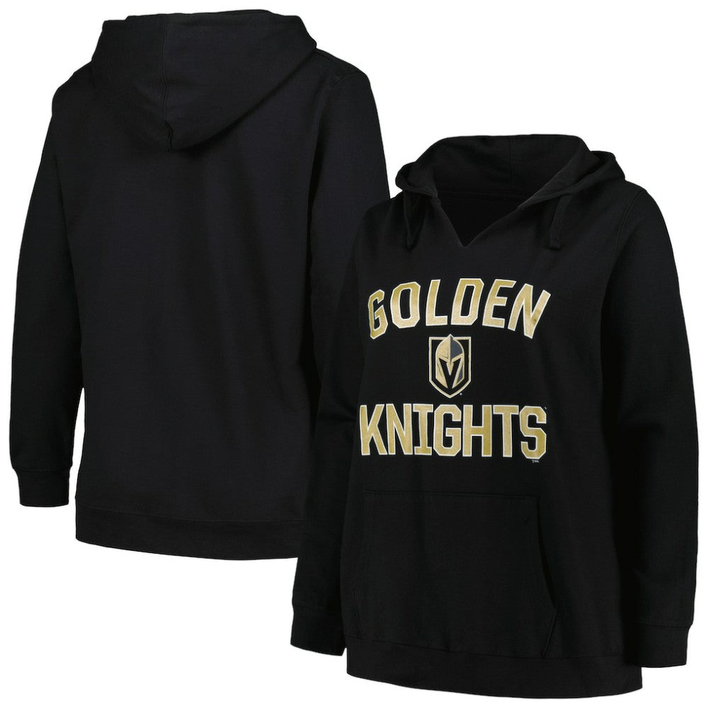 Vegas Golden Knights Profile Women's Plus Size Arch Over Logo Pullover Hoodie Online