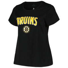 Boston Bruins Profile Women's Plus Size Arch Over Logo T-Shirt Online