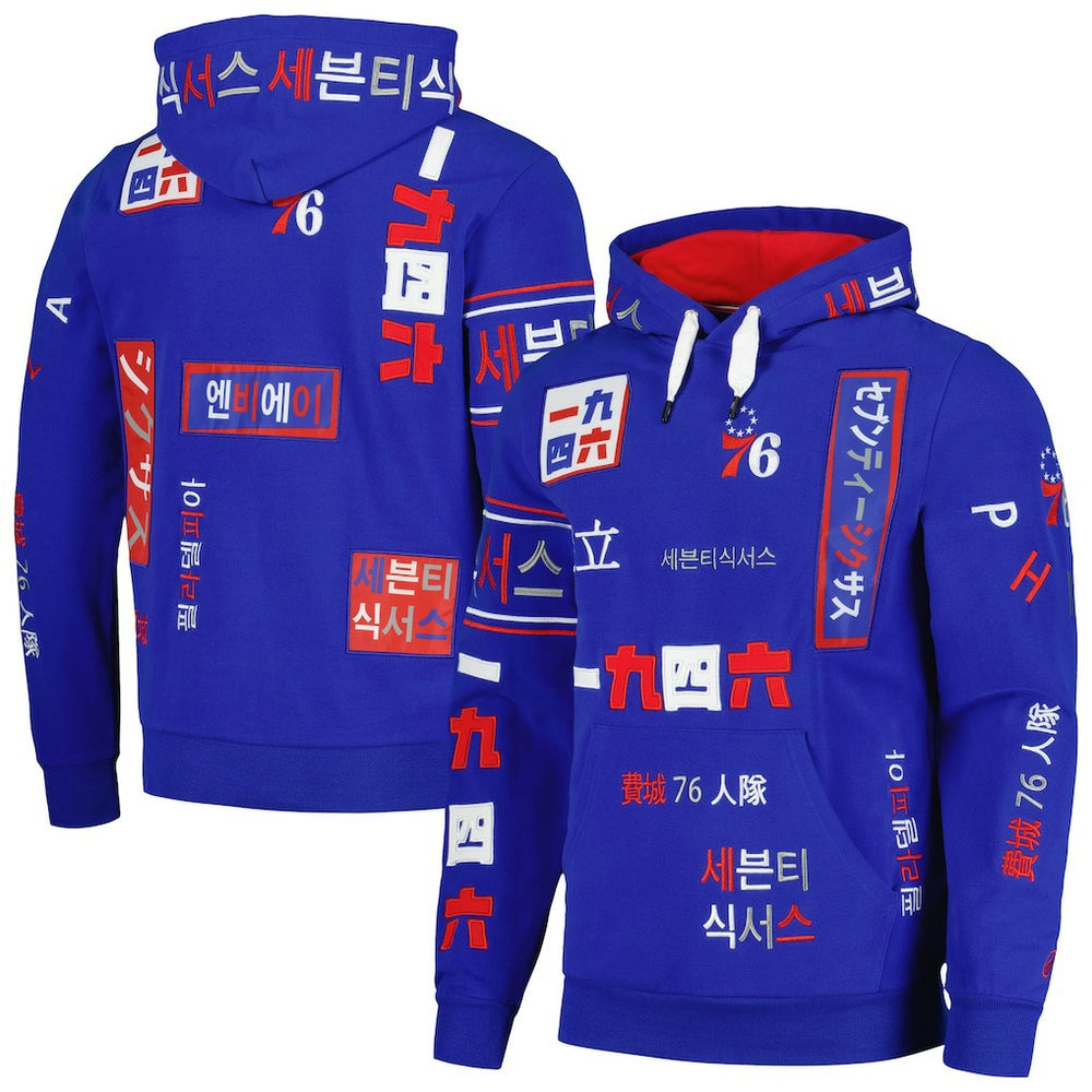 Philadelphia 76ers FISLL Unisex Multi-Language Pullover Hoodie Online