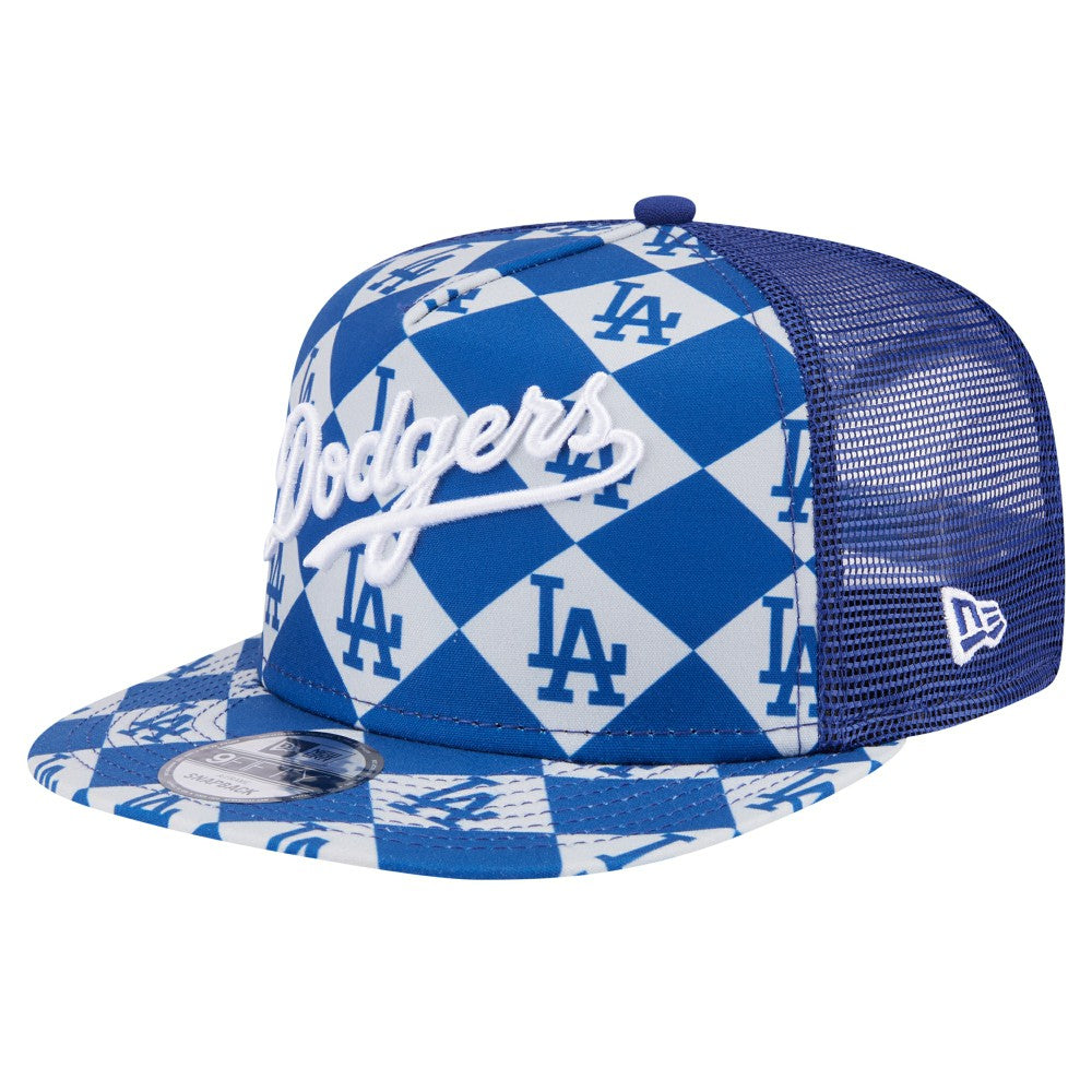 Los Angeles Dodgers New Era Seeing Diamonds A-Frame Trucker 9FIFTY Snapback Hat | MLB Online