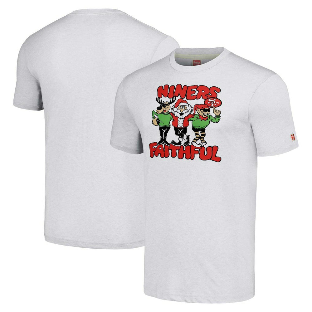 San Francisco 49ers Homage Unisex Holiday Tri-Blend T-Shirt