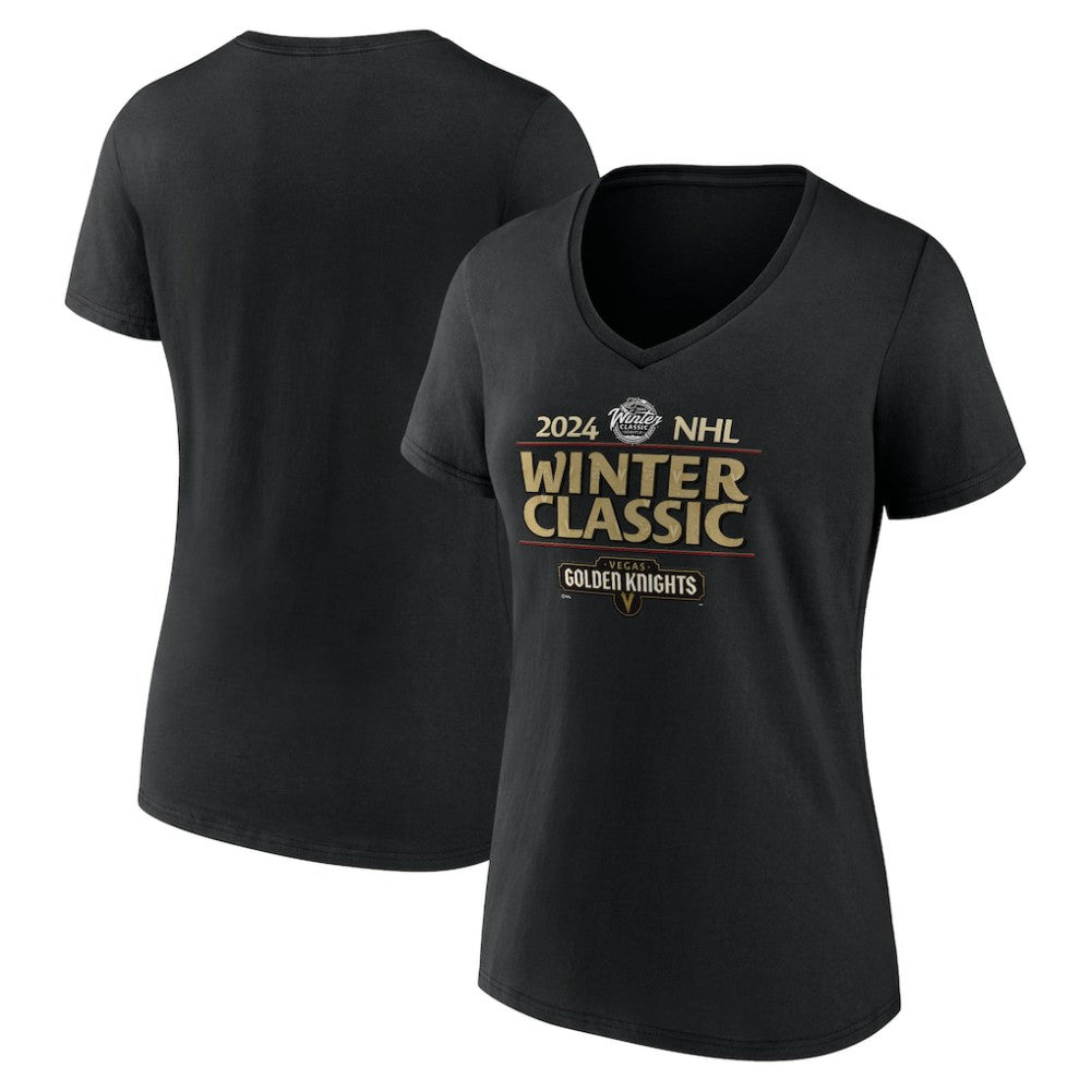 Vegas Golden Knights Fanatics Women's 2024 NHL Winter Classic V-Neck T-Shirt Sale