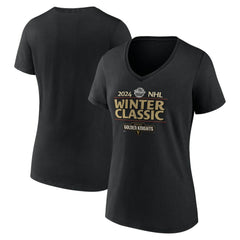 Vegas Golden Knights Fanatics Women's 2024 NHL Winter Classic V-Neck T-Shirt Sale