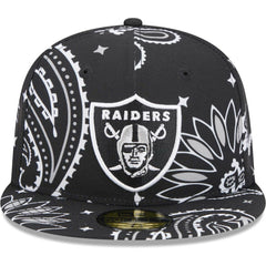 Las Vegas Raiders New Era Paisley 59FIFTY Fitted Hat