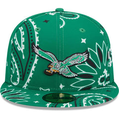 Philadelphia Eagles New Era Throwback Paisley 59FIFTY Fitted Hat