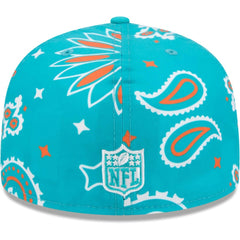 Miami Dolphins New Era Paisley 59FIFTY Fitted Hat