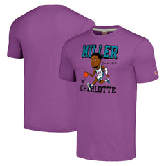 Brandon Miller Charlotte Hornets Homage Caricature Tri-Blend T-Shirt New