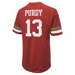 San Francisco 49ers Brock Purdy Majestic Threads Name & Number Oversize Fit T-Shirt