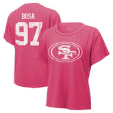 San Francisco 49ers Nick Bosa Majestic Threads Women's Name & Number T-Shirt