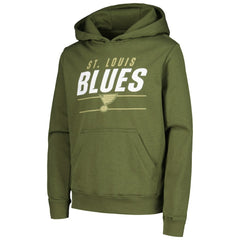 St. Louis Blues Levelwear Youth Podium Fleece Pullover Hoodie Outlet