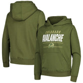 Colorado Avalanche Levelwear Youth Podium Fleece Pullover Hoodie On Sale