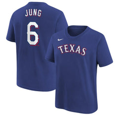 Josh Jung Texas Rangers Nike Youth Name & Number T-Shirt | MLB Shop