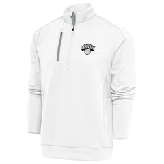 New York Knicks Antigua Metallic Logo Generation Quarter-Zip Top For Sale