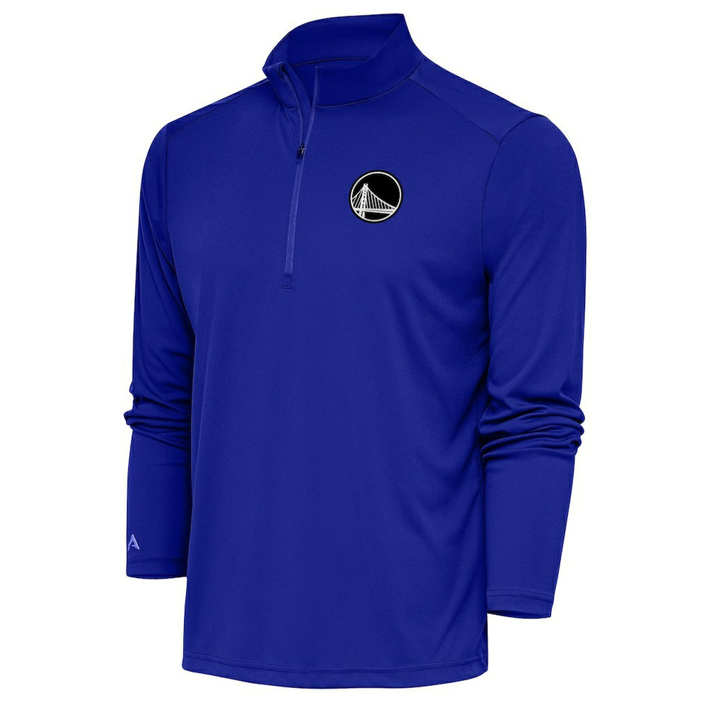 Golden State Warriors Antigua Metallic Logo Tribute Quarter-Zip Top sale Outlet