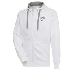 Miami Heat Antigua Metallic Logo Victory Raglan Full-Zip Hoodie Discount