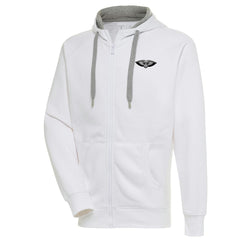 New Orleans Pelicans Antigua Metallic Logo Victory Raglan Full-Zip Hoodie On Sale