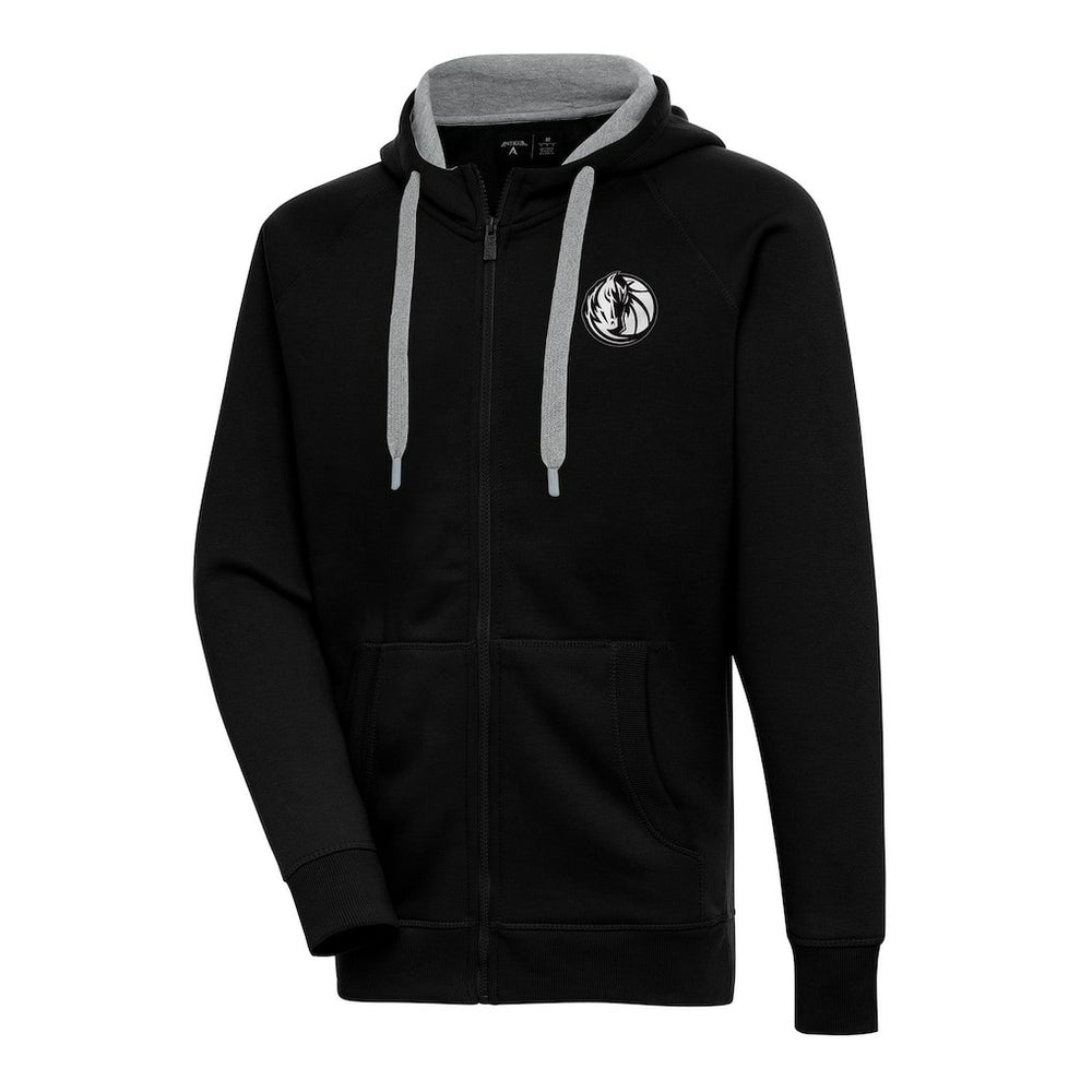 Dallas Mavericks Antigua Metallic Logo Victory Raglan Full-Zip Hoodie sale For Sale