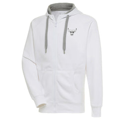 Chicago Bulls Antigua Metallic Logo Victory Raglan Full-Zip Hoodie On Sale