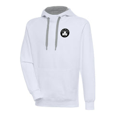 Boston Celtics Antigua Metallic Logo Victory Raglan Pullover Hoodie Outlet