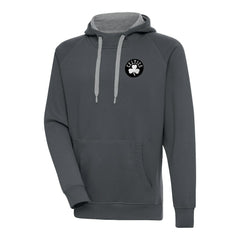 Boston Celtics Antigua Metallic Logo Victory Raglan Pullover Hoodie On Sale