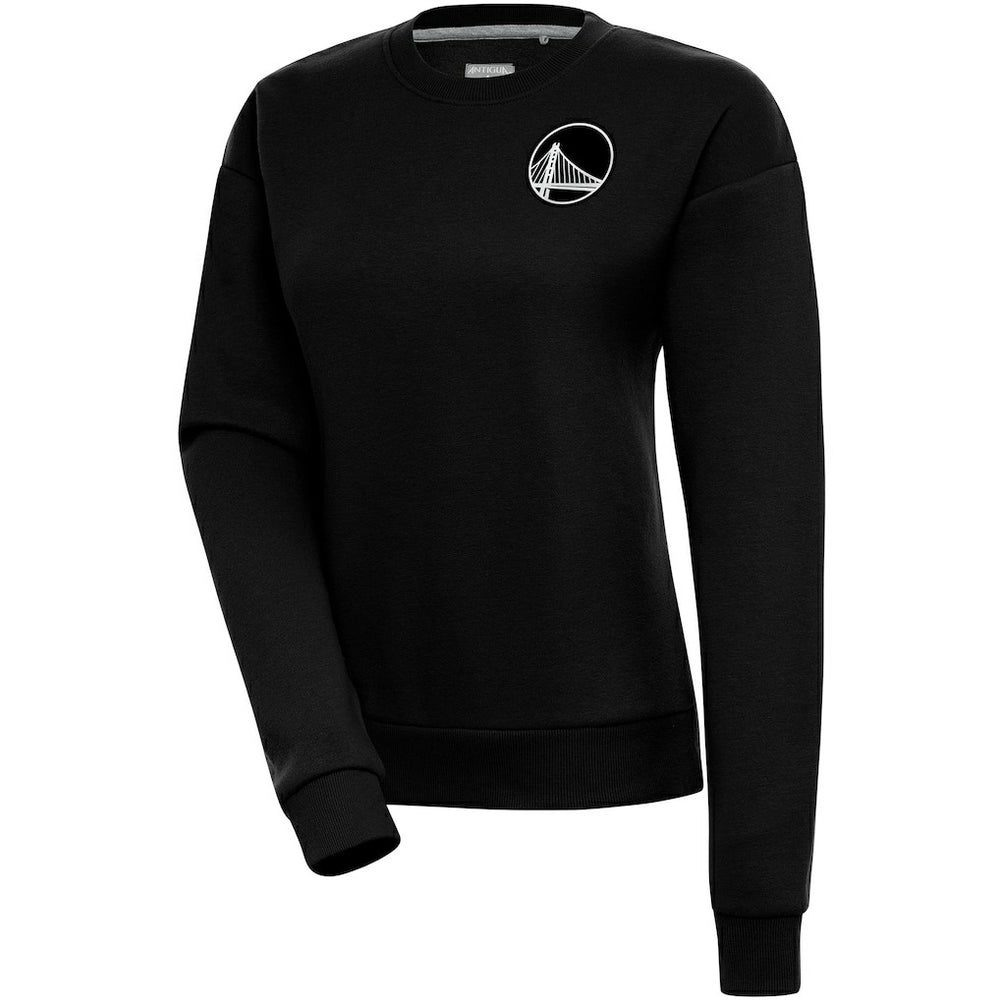 Golden State Warriors Antigua Women's Brushed Metallic Victory Pullover Sweatshirt - Black discount Outlet