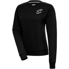 Cleveland Cavaliers Antigua Women's Brushed Metallic Victory Pullover Sweatshirt - Black on sale For Sale