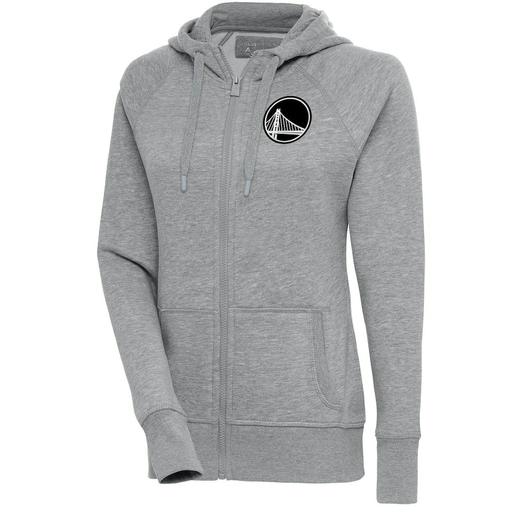 Golden State Warriors Antigua Women's Brushed Metallic Victory Full-Zip Hoodie - Heather Gray cheap On Sale