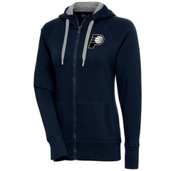 Indiana Pacers Antigua Women's Brushed Metallic Victory Full-Zip Hoodie - Navy sale For Sale