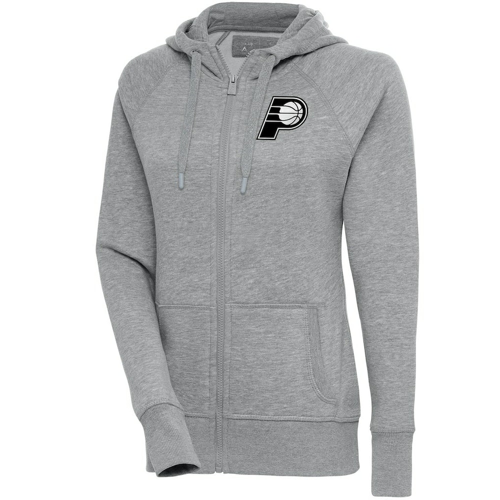 Indiana Pacers Antigua Women's Brushed Metallic Victory Full-Zip Hoodie - Heather Gray for sale For Sale
