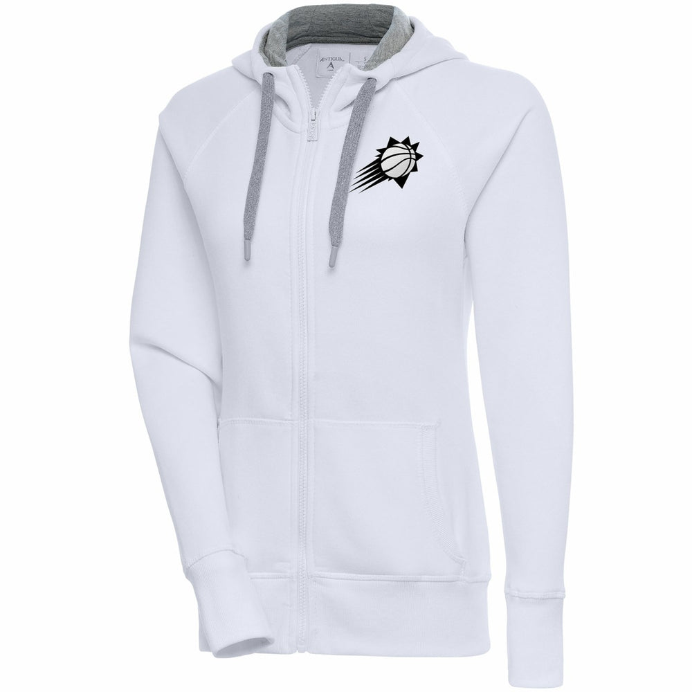 Phoenix Suns Antigua Women's Brushed Metallic Victory Full-Zip Hoodie - White on sale New