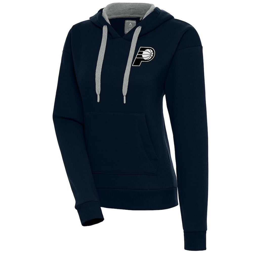 Indiana Pacers Antigua Women's Brushed Metallic Victory Pullover Hoodie - Navy cheap On Sale