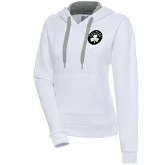 Boston Celtics Antigua Women's Brushed Metallic Victory Pullover Hoodie - White sale On Sale