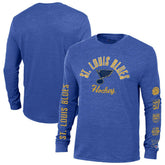 St. Louis Blues Champion Multi-Logo Tri-Blend Long Sleeve T-Shirt For Sale