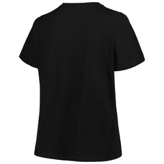 Philadelphia 76ers Profile Women's Plus Size Arch Over Logo V-Neck T-Shirt New