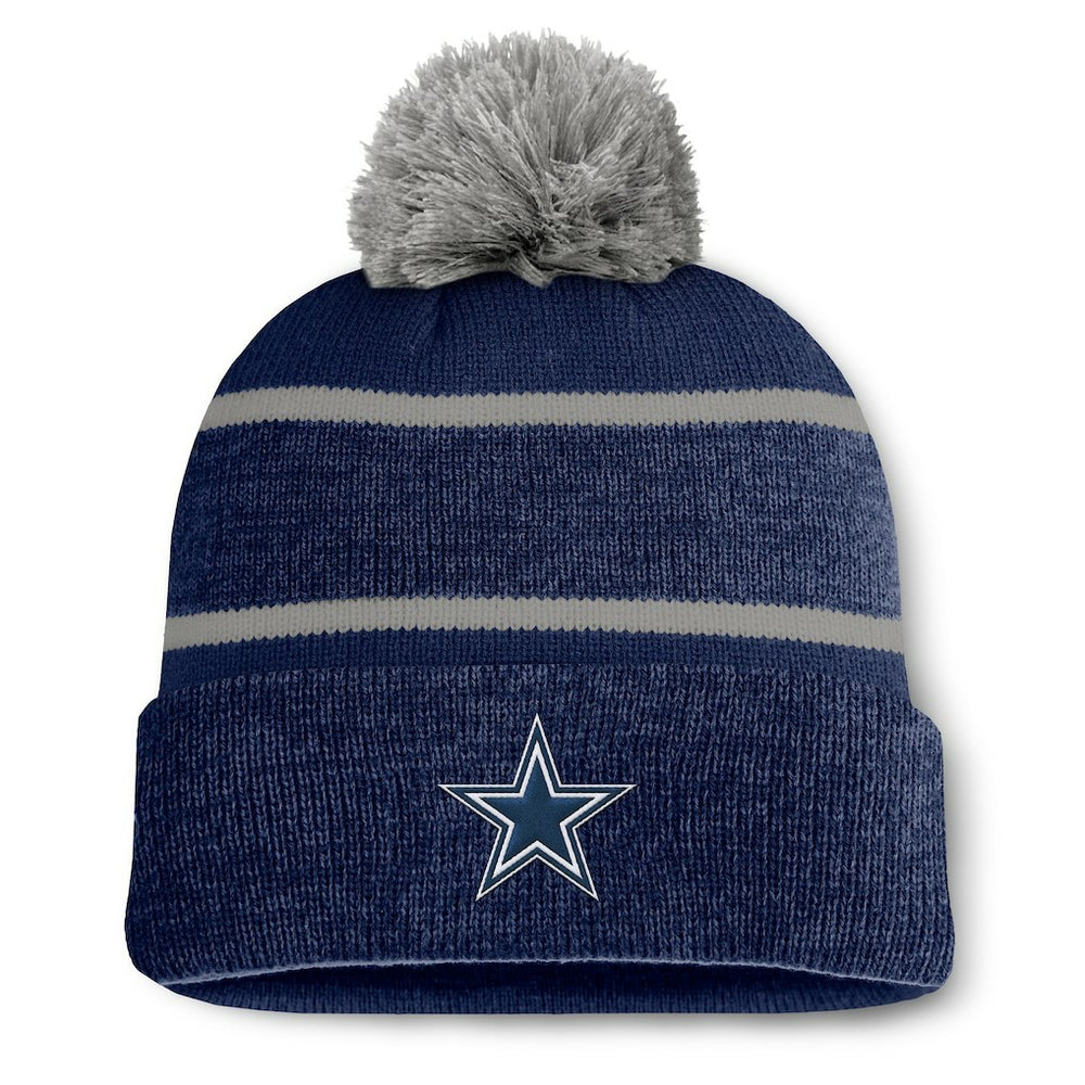 Dallas Cowboys Fanatics Fundamentals Holding Cuffed Knit Hat with Pom