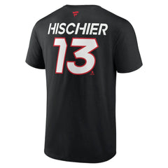 Nico Hischier New Jersey Devils Fanatics Authentic Pro Prime Name & Number T-Shirt On Sale