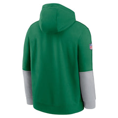 Philadelphia Eagles Nike Throwback Logo Club Tri-Blend Pullover Hoodie