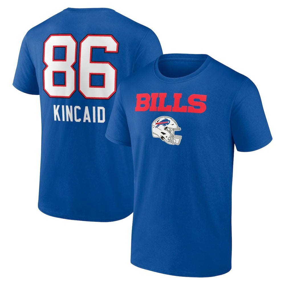 Buffalo Bills Dalton Kincaid Team Wordmark Player Name & Number T-Shirt
