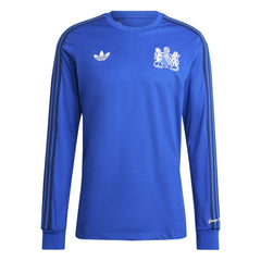 Manchester United x George Best Originals Lifestyler Long Sleeve Jersey Blue - Adidas