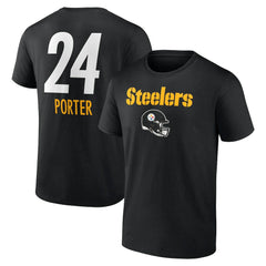 Pittsburgh Steelers Joey Porter Jr. Team Wordmark Player Name & Number T-Shirt