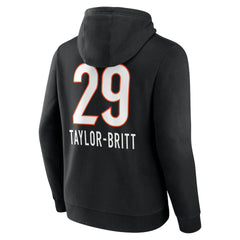 Cincinnati Bengals Cam Taylor-Britt Team Wordmark Player Name & Number Pullover Hoodie