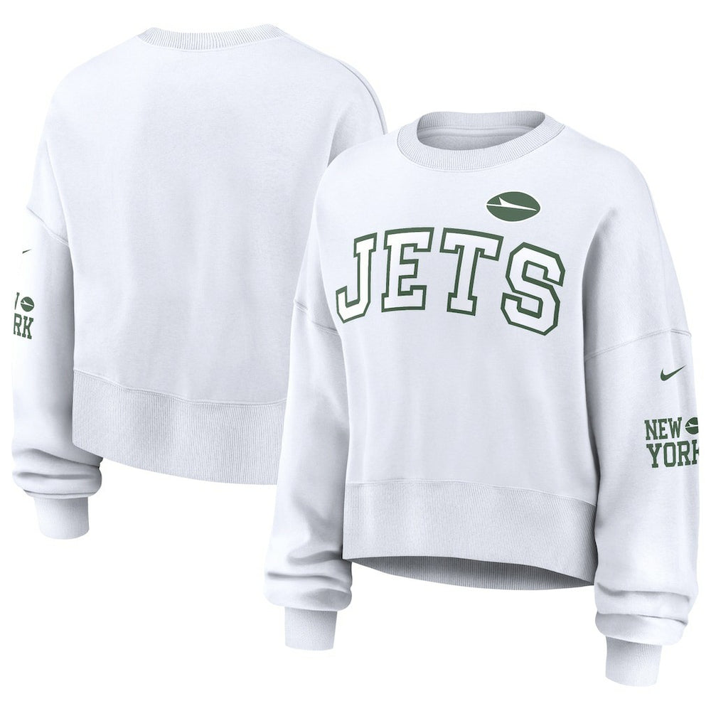 New York Jets Nike Women's Oversized Pullover Sweatshirt