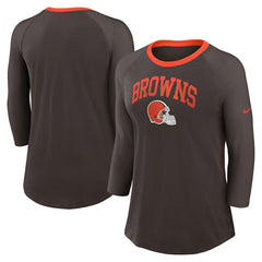 Cleveland Browns Nike Women's 3/4 Sleeve Raglan Fashion Top