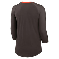 Cleveland Browns Nike Women's 3/4 Sleeve Raglan Fashion Top