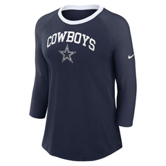Dallas Cowboys Nike Women's 3/4 Sleeve Raglan Fashion Top