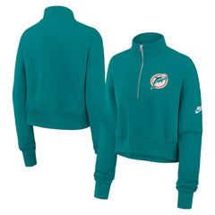Miami Dolphins Nike Women's Rewind Phoenix Half-Zip Sweatshirt